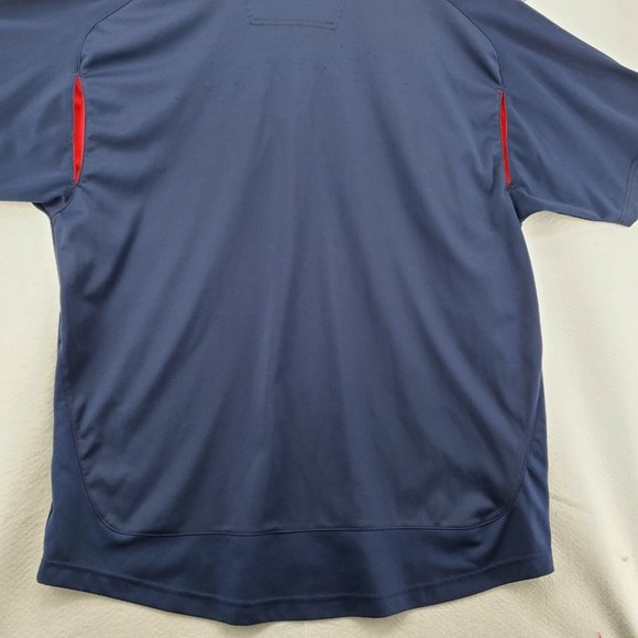 CHICAGO CUBS Shirt Men's Majestic Embroidered Polo Blue Baseball 2XL - Picture 10 of 12